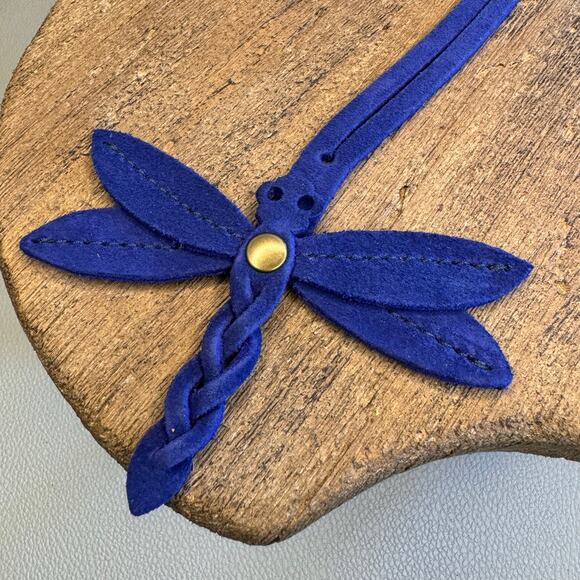 Portland Leather Dragonfly Charm JONI BLUE FAST SHIP Bag Purse Charm NEW - Picture 5 of 5